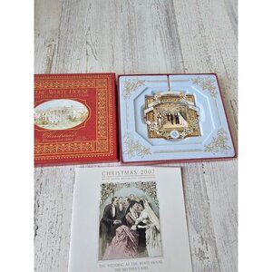 White House president Grover wedding ornament gold mother's kiss Xmas tree new 2